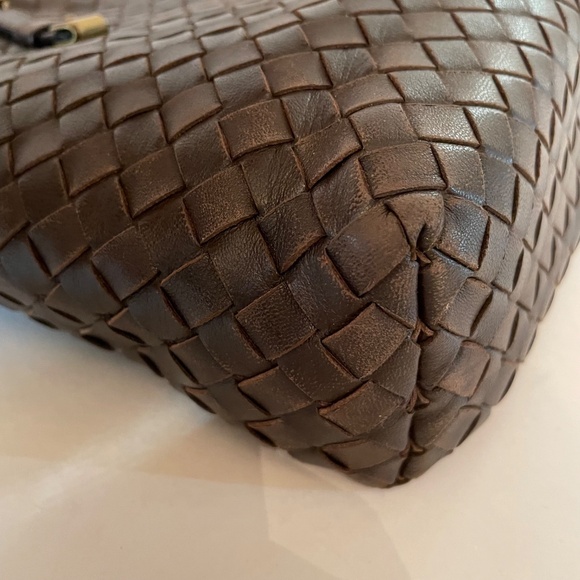 Bottega Veneta Intrecciato small tote 162937 Leather Shoulder Handbag Brown - Picture 7 of 16